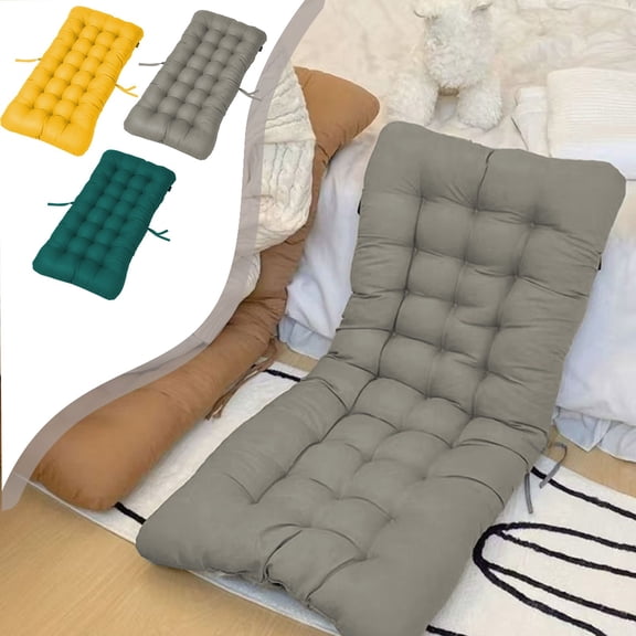 Cinvoph Thick Rocking Chair Cushion, Comfortable Recliner Chair Pad, Non-Slip Seat Cushion for Patio Wicker Chair, Indoor Outdoor Sofa Couch and Window Bench Yellow