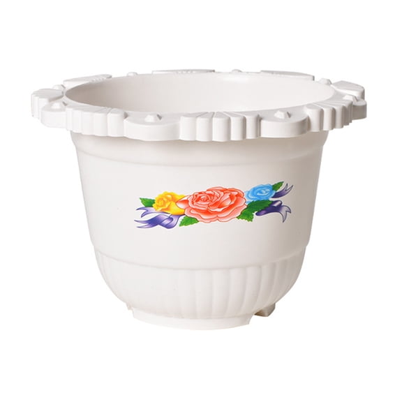 Cinvoph Thickened Flower Pot Modern Flat Mouth Planter Pots for Indoor Outdoor Flowers Green Plants Home Garden Balcony Office Desktop Decor 2.5"x3.5"