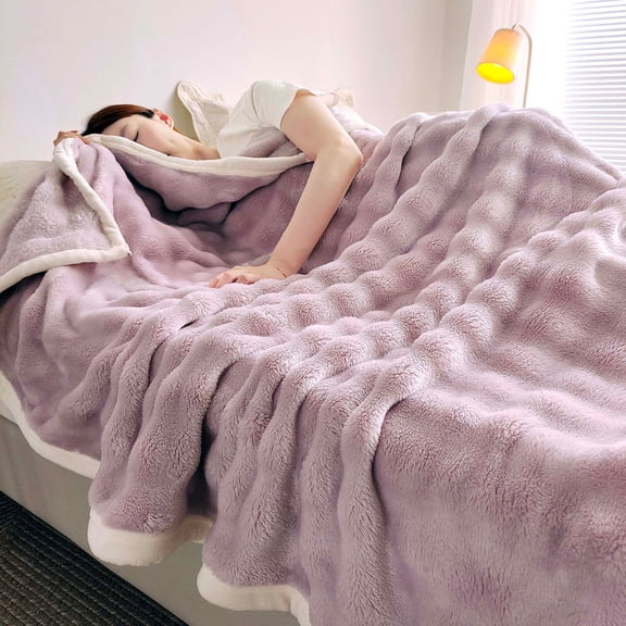 Cinvoph Throw Blanket for Couch, Fuzzy Soft Cozy Warm Blankets for All Season, 48x80 Inch