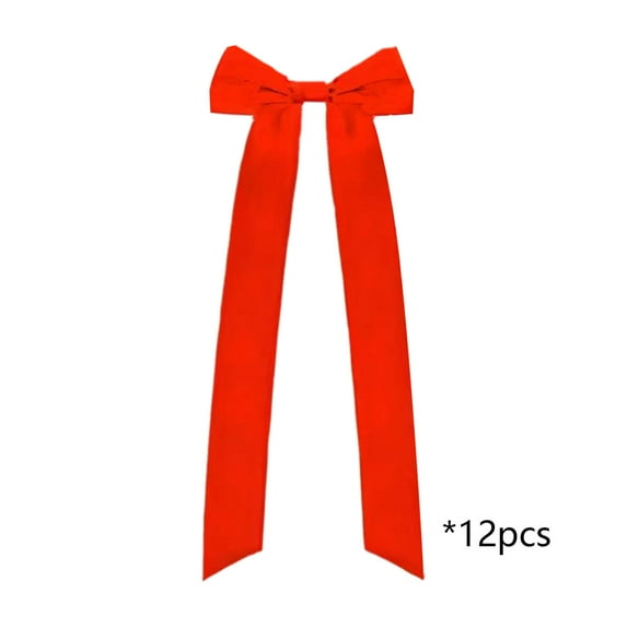 Cinvoph Valentine's Day Exquisite Hanging Bow Decorations 12pcs Romantic Candlestick Gift Boxs Bow Decor for Indoor Outdoor Home Wedding Party Gifts, Red