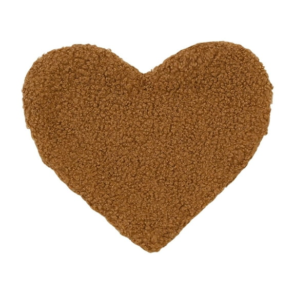 Cinvoph Valentine's Day Placemats Decorative Heart Place mats Heat Resistant for Dining Table, Washable Durable Table Mats 6"x7" Brown