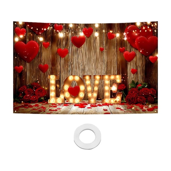 Cinvoph Valentine's Day Room and Wall Decor Hanging Tapestry, 180 × 115cm Hanging Cloth, Fashion Festival Holiday Party Decorative Fabric