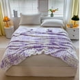 thumbnail image 1 of Cinvoph Velvet Throw Blanket for Couch, Cozy Soft and Fuzzy Plush Faux Rabbit Fur Bubble Tie Dye Blanket for Sofa Bedroom Living Room 59"x39" Purple, 1 of 6