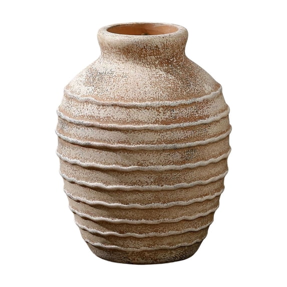Cinvoph Vintage Ceramic Vase Rustic Home Decor for Living Room Coffee Table Dining Table Centerpiece Office Desk 5"x7"