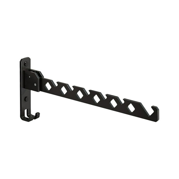 Cinvoph Wall-mounted Clothes Drying Rack - Folding Indoor Outdoor Rack Balcony Space Saving Laundry Storage for Clothes, Towels Sheets, Black