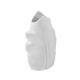 thumbnail image 1 of Cinvoph White Vase Modern Flower Vase Decorative Leaf Shaped for Living Room Dining Table, Bedroom Office Farmhouse Home Decor 4.5"x7.5", 1 of 6