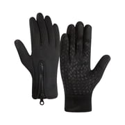 Cinvoph Winter Glove Ski Snow Gloves Men Women, Waterproof Touchscreen Non-slip Lined Warm Insulated Glove Cycling Cold Weather, Outdoor Sports, Black