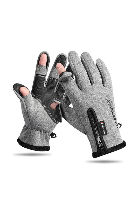 Winter Gloves for Men Ski Snow Gloves Touchscreen Non-Slip Windproof Gloves for Running Cycling Skiing Hiking Climbing Sports Soccer Shooting, Gray_XL