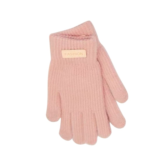 Cinvoph Winter Gloves for Men Women Knitted Thickened Gloves Windproof Gloves for Running Hiking Cycling Driving Camping Daily Commute Outdoor, Pink