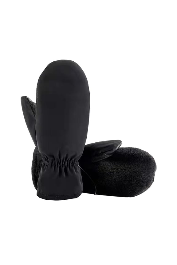 Winter Heated Snow Mittens for Men Women Adjustable Temperature Modes Anti Slip Lined Warm Insulated Mittens for Ski Snow Play Ice Fishing Hiking Cold Weather Outdoor, Black