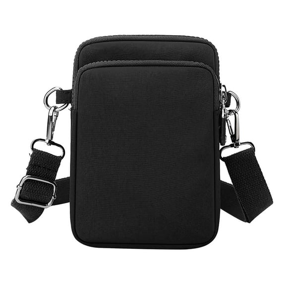 Cinvoph Women Crossbody Bag Waterproof Nylon Shoulder Bag Travel Purses Handbags, Black