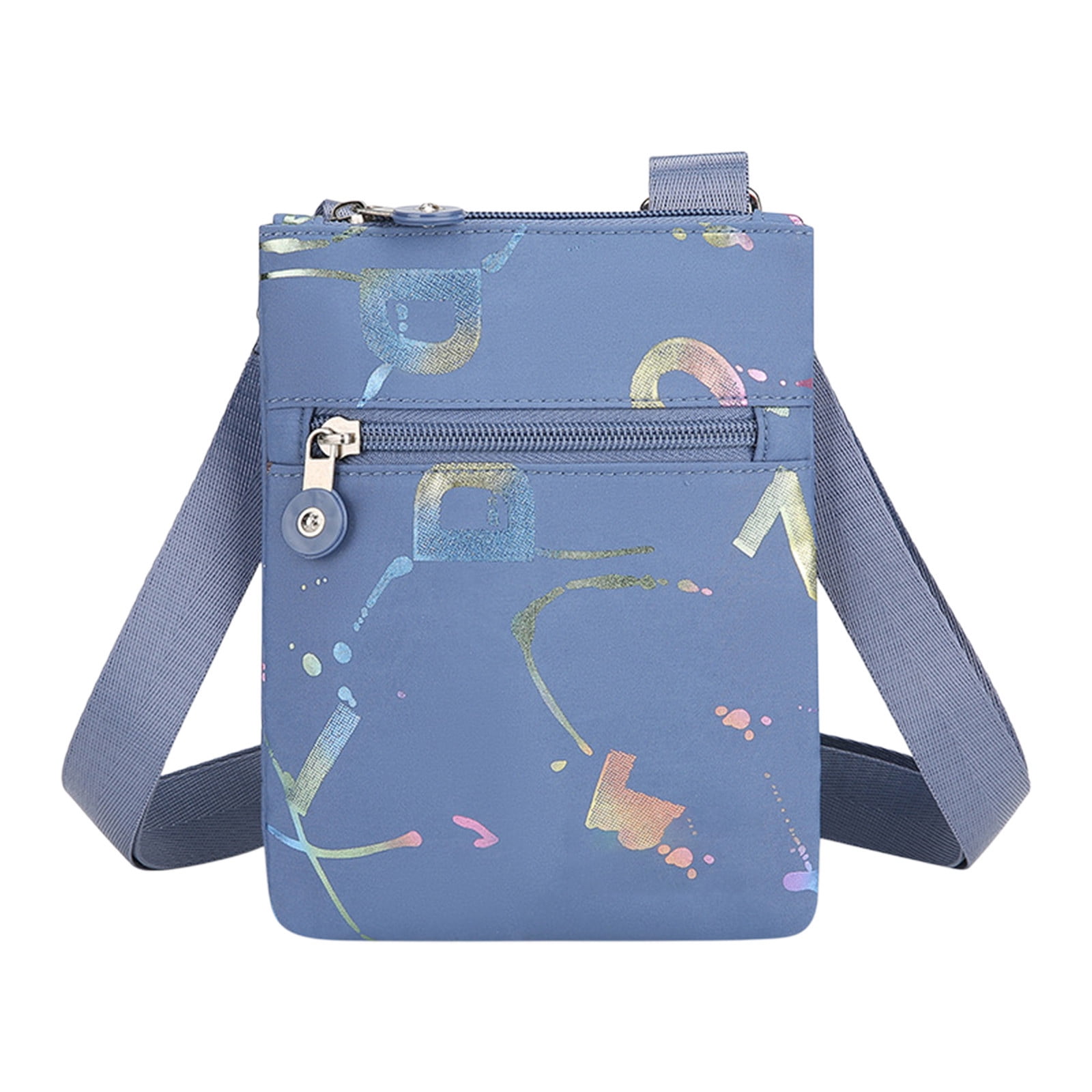 Blue Compact Nylon Crossbody Shoulder Bag - Stylish and Lightweight Sling Purse main image 0