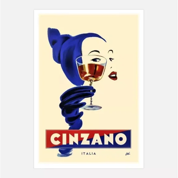 Cinzano Poster Italy Vintage Poster Italian Advertising Print Italy Home Decor Vintage Art Print Cute Birthday Gift Wall Art