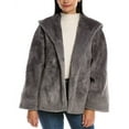 thumbnail image 1 of Cinzia Rocca Icons womens  Fuzzy Jacket, 2, Grey, 1 of 5