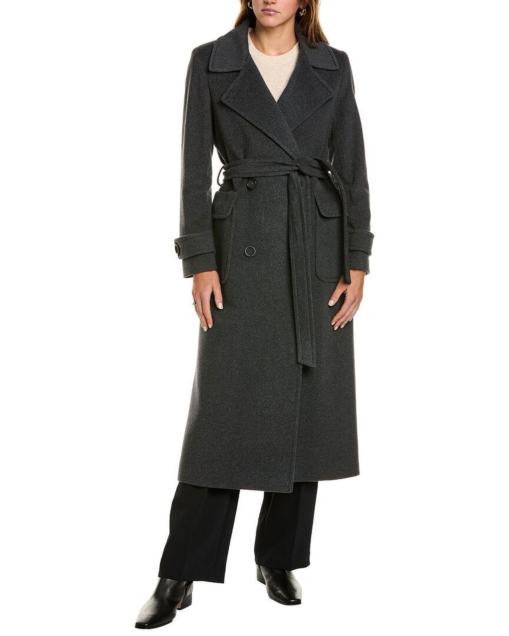 Cinzia Rocca Icons womens Long Wool & Cashmere-Blend Trench Coat, 10