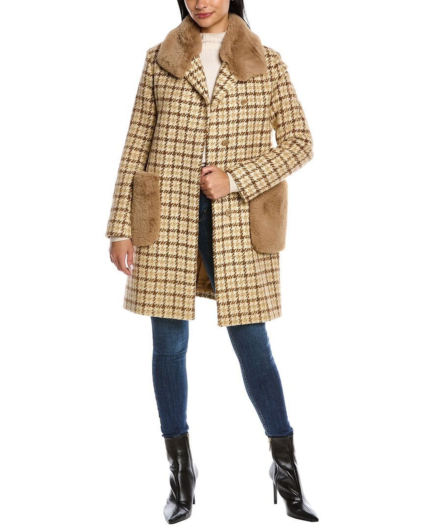 Cinzia Rocca Icons womens Wool Alpaca Blend Coat 8 Beige