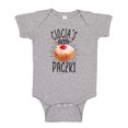 thumbnail image 1 of Ciocia's Little Paczki Baby Bodysuit One Piece NB Athletic Heather, 1 of 3