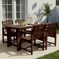 thumbnail image 1 of Ciokea 5-Piece Outdoor Dining Set with Table and 4 Chairs HDPE Patio Set Umbrella Hole Garden Backyard Poolside Brown, 1 of 7