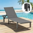 thumbnail image 1 of MUCHENGHY Aluminum Outdoor Chaise Lounge Chair with Wheels, 5-Position Poolside Lounger, 1 of 8