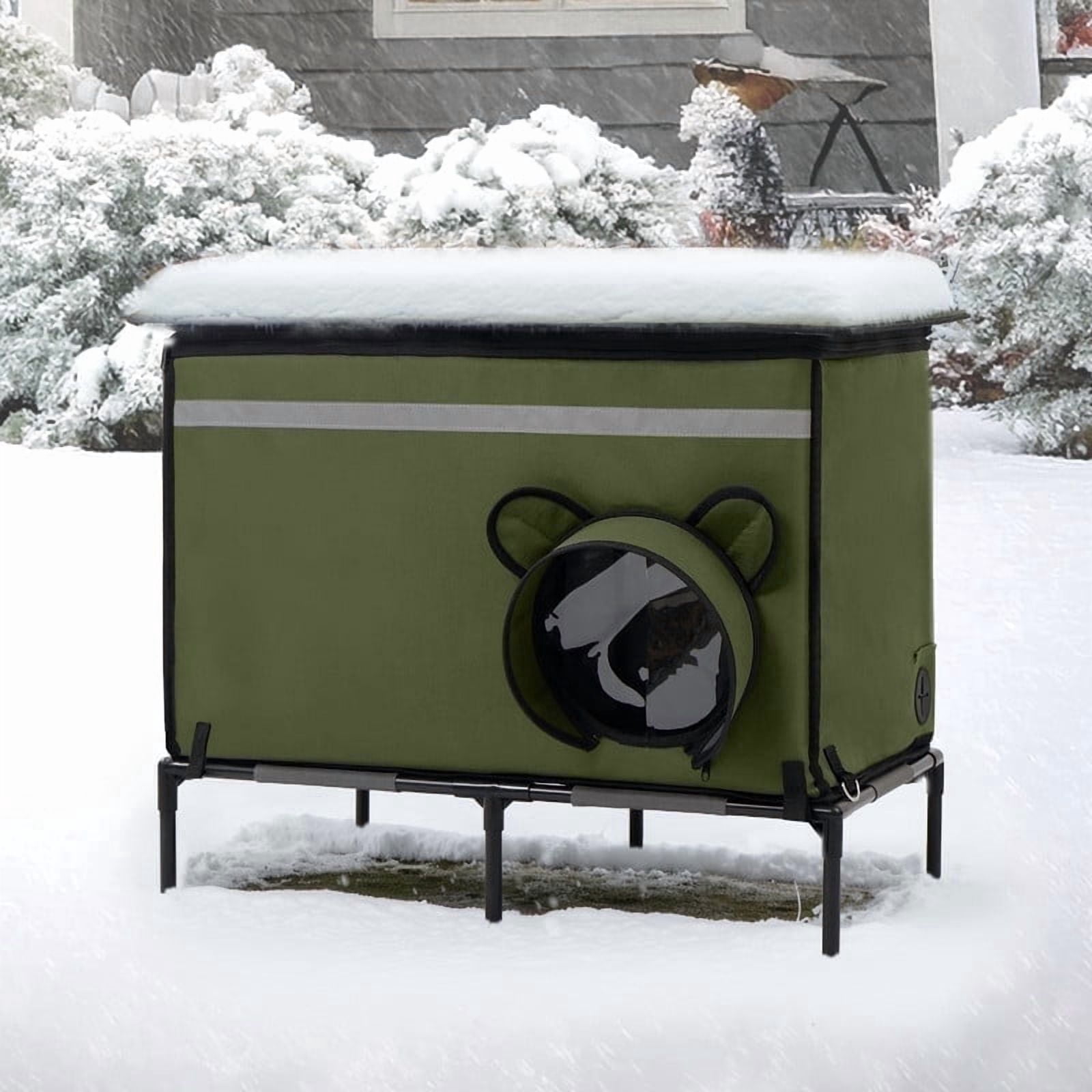 Ciokea Heated Outdoor cat House for Outside, Weatherproof