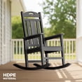 thumbnail image 1 of Ciokea Outdoor Black Rocking Chair All-Weather HDPE Oversize Porch Rocker Chair for Patio Garden Backyard, 1 of 8
