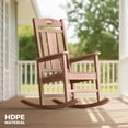 thumbnail image 1 of Ciokea Outdoor Rocking Chair All-Weather HDPE Oversize Porch Rocker Chairs for Patio Garden Backyard Brown, 1 of 8