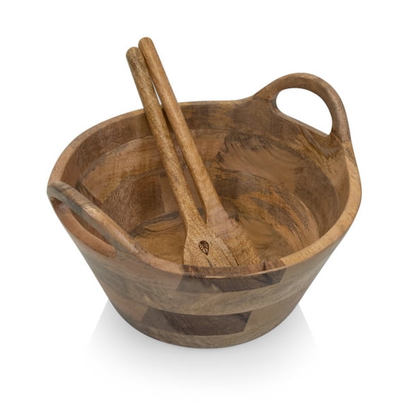 Ciotola Large Serving Bowl with Handles, (Mango Wood)