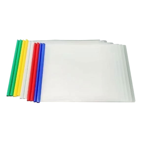 Ciozy 10Pcs Clear Report Covers with Sliding Bar,Plastic Binder Paper Protector,Transverse A4 Size File Folder Document Binder Organizer