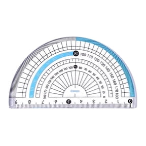 Ciozy 1Pc Protractor for Ki-ds 180 Degrees Plastic Protractors, Clear 4 Inch Angle Measurement Tool for School Geometry (Blue) - Must-have