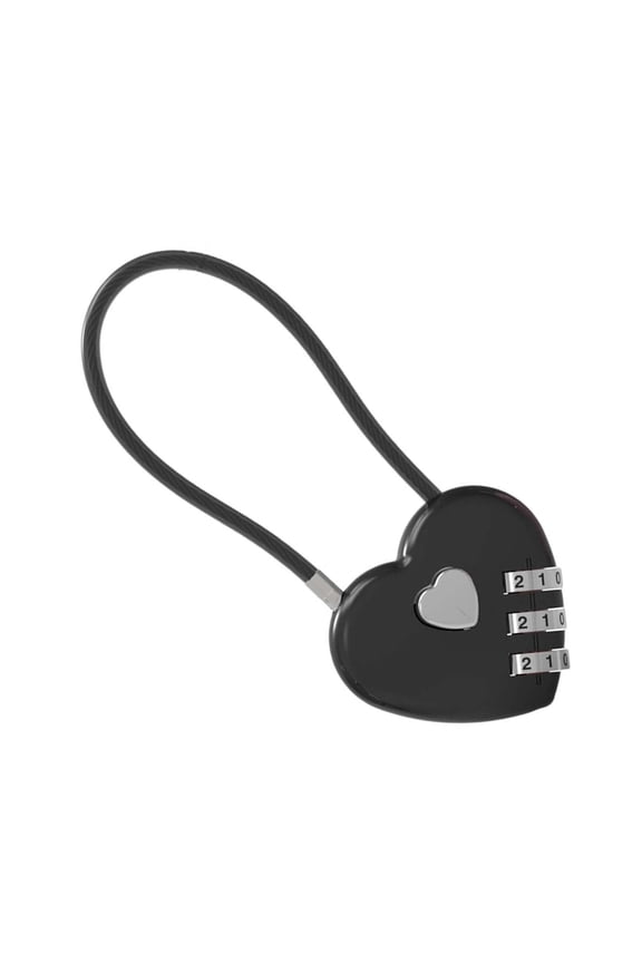 Combination Lock, Combo Cable Lock with Code, Small Padlock Combination, for Luggage, Suitcase, Gym Locker, Backpack Bag Zipper, Cabinet, Mailbox, Fence, Travel Safe Outdoor Use (Black)