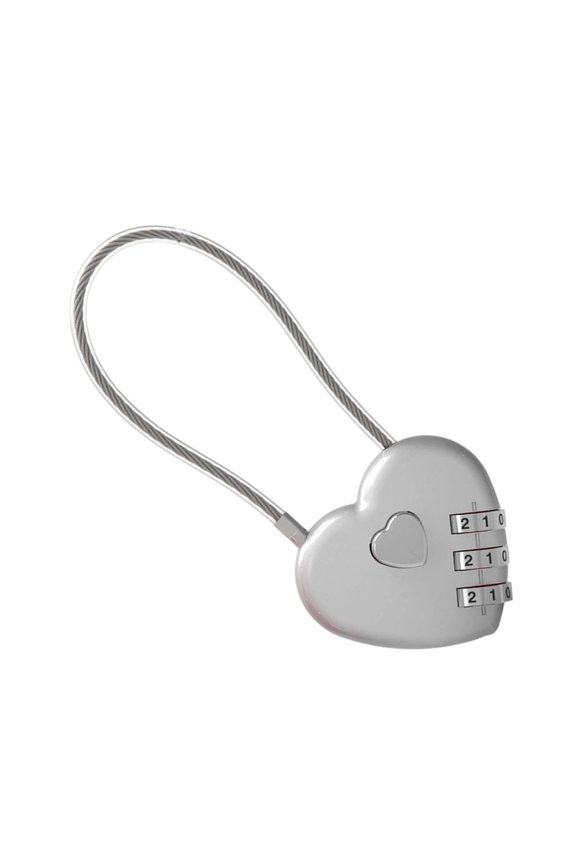 Combination Lock, Combo Cable Lock with Code, Small Padlock Combination, for Luggage, Suitcase, Gym Locker, Backpack Bag Zipper, Cabinet, Mailbox, Fence, Travel Safe Outdoor Use (Silvery)