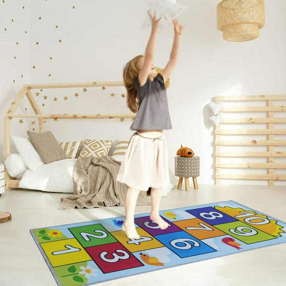 Hopscotch Play Mat - Non-Slip Kids Floor Game Rug (4 Sizes) Clearance - Ciozy