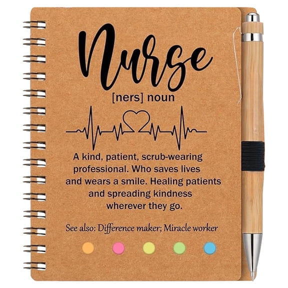 Ciozy Nurse Appreciation Gifts Bulk 2026 Thank You Gift Notebook with Sticky Notepad Index Tabs with Bamboo Ballpoint Bulk for Nurse Week Medical Graduation Party