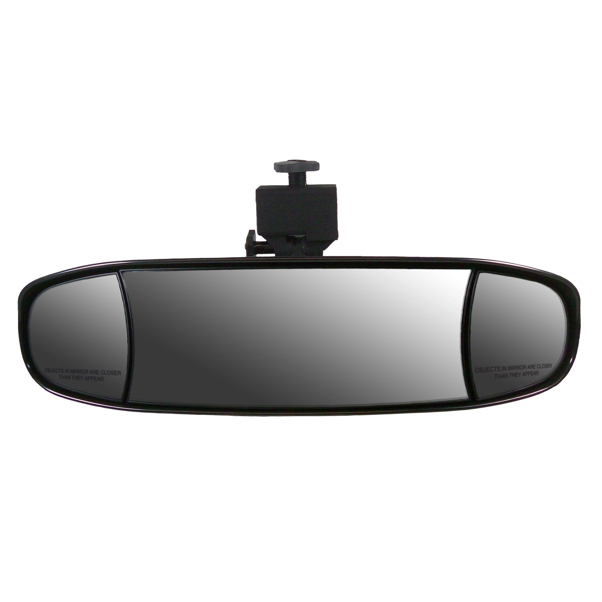 Black Multi-Lens Marine Rearview Mirror with Adjustable Bracket