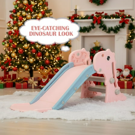 CIPACHO Plastic Indoor Outdoor Toddler Freestanding Slide, 48.00''x 21.75'' x 20.50''