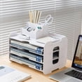 Cipaher 4-Tier Office Desktop Organizer White Paper File Rack - Walmart.com