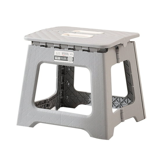 Cipaher Folding Step Stool Plastic Foldable Step Stool, Gray