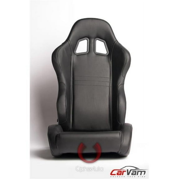 Cipher Auto CPA1007PBK Synthetic Leather Universal Racing Seats - Black