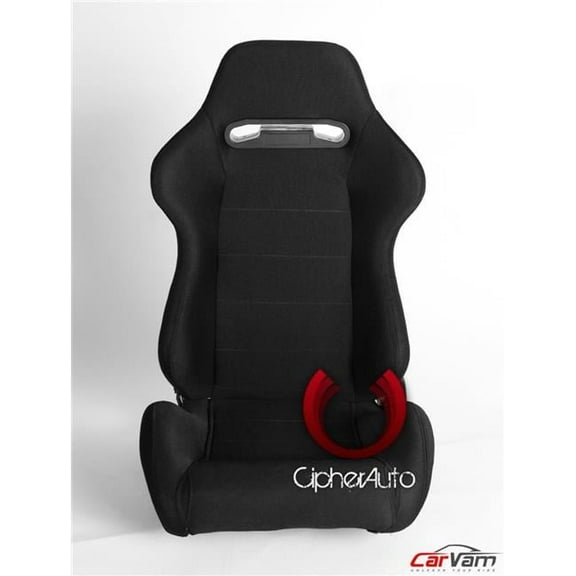 Cipher Auto CPA1013FBK Black Cloth Racing Seats