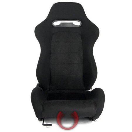 Cipher Auto CPA1013FSDBK Black Cloth with Microsuede Insert Universal Racing Seats