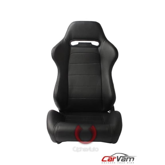 Cipher Auto CPA1013PBK Black Synthetic Leather Racing Seats