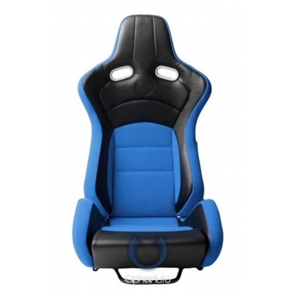 Cipher Auto CPA2003 VP-8 Racing Seats Blue with Black Carbon Polyurethane - Pair, Blue & Black