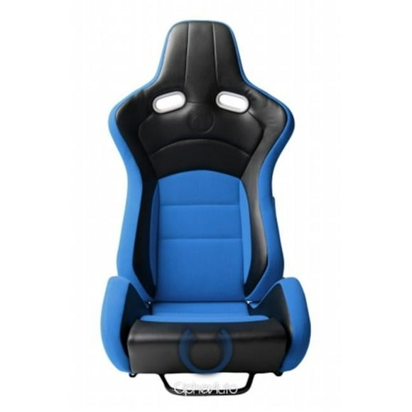 Cipher Auto  CPA2003 VP-8 Racing Seats Blue with Black Carbon Polyurethane - Pair, Blue & Black