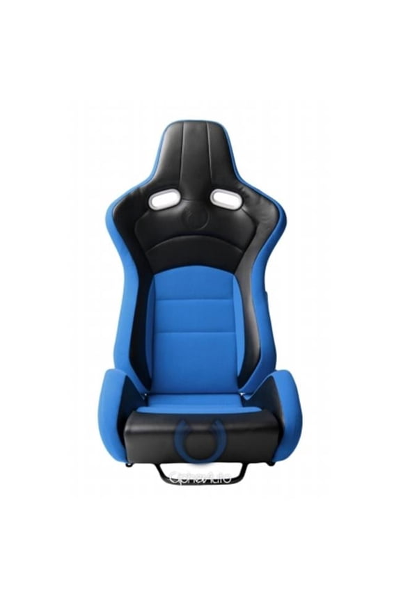 CPA2003 VP-8 Racing Seats Blue with Black Carbon Polyurethane - Pair, Blue & Black