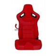 thumbnail image 1 of Cipher Auto CPA2009CFSDRD CPA2009 AR-9 Revo Racing Seats All Red Suede & Fabric with Carbon Fiber Polyurethane Backing - Pair, Red, 1 of 1