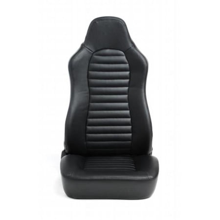 Cipher Auto CPA3001 Black Leatherette Universal Suspension & Jeep Seats - Pair, Black