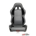 thumbnail image 1 of Cipher Auto  Carbon Fiber PU Leatherette Universal Racing Seats - Gray & Black, 1 of 1