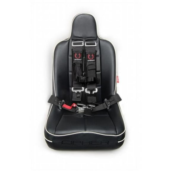 Cipher Auto Cipher Racing Black 5 Point 3 inches release racing harness with snap hook & eye bolts, Black