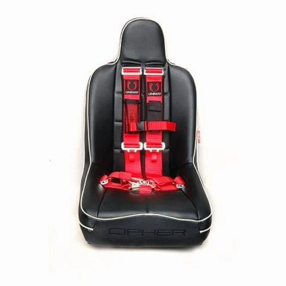 Cipher Auto CPA4003RD Cipher Racing Red 5 Point 3 in. Release Racing Harness with Snap Hook & Eye Bolts, Red