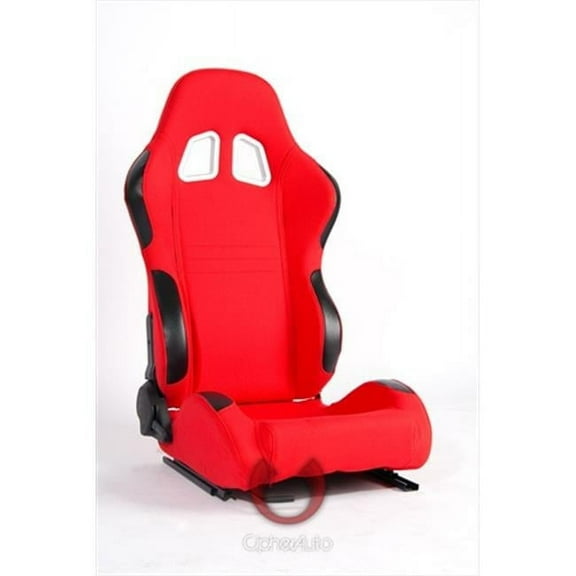 Cipher CPA1007 Red Cloth Universal Racing Seats- Sold as a Pair